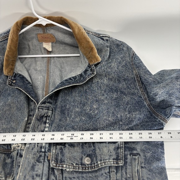 Vintage 60s Levis Denim Chore Distressed A-2 Bomber Buckle Back Retro USA XL - Picture 3 of 14